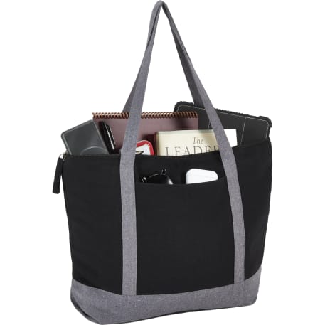 Repose 10oz Recycled Cotton Zippered Tote 17