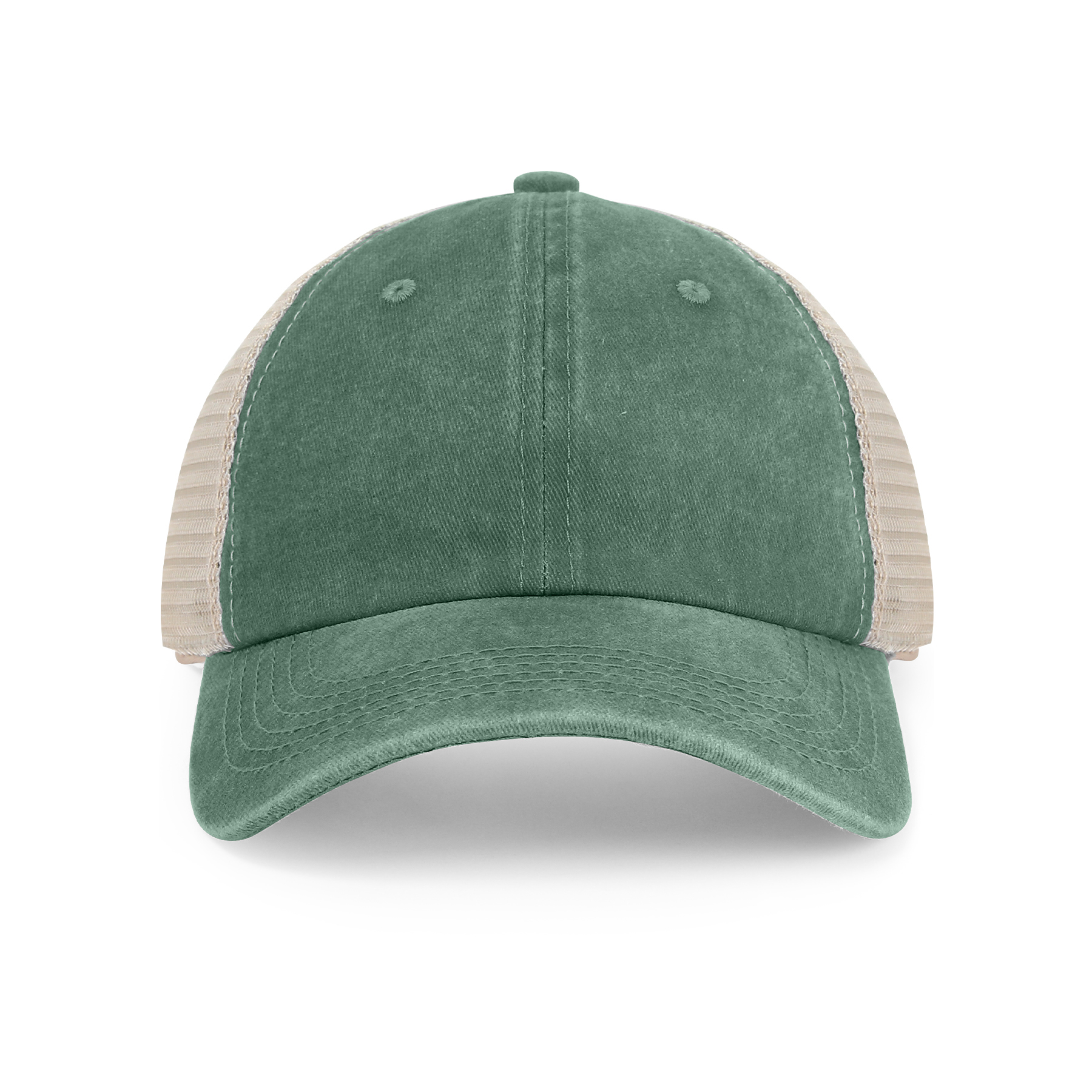 6 Panel Pigment-Dyed Cotton Soft Trucker Cap Vintage Mesh Hats 2