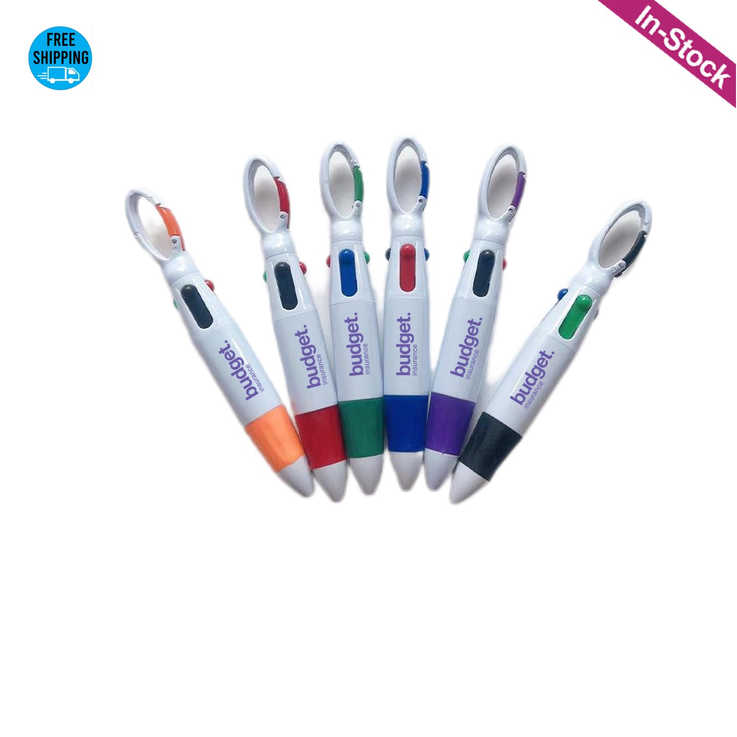 Multi-color Carabiner Shuttle Pen 2
