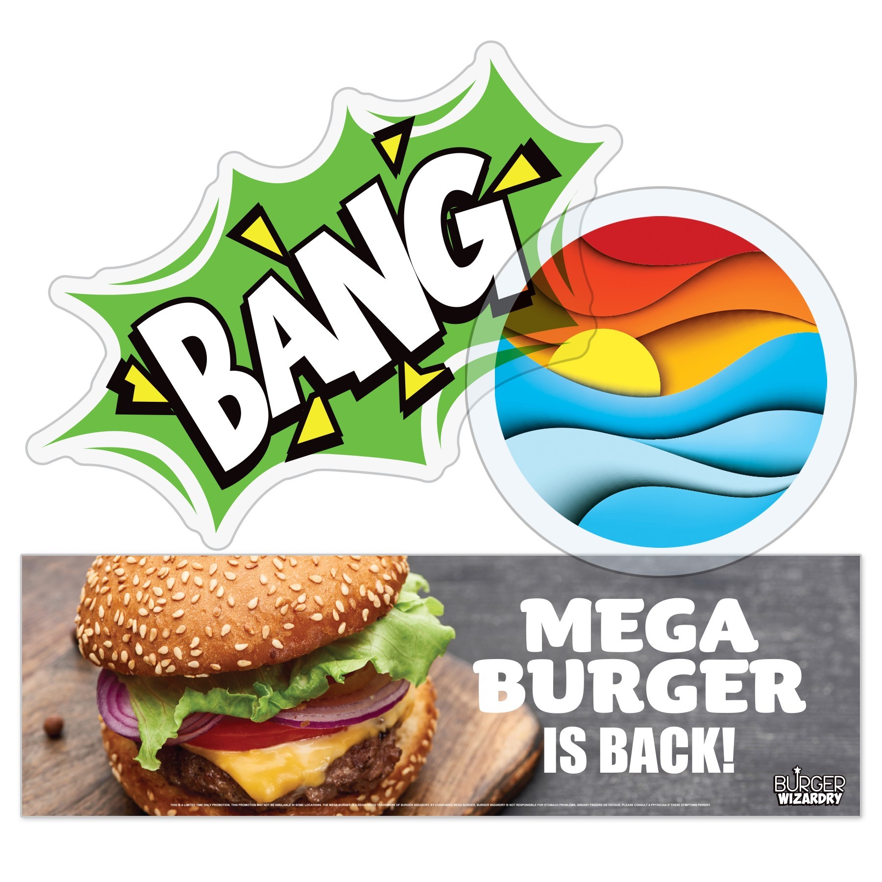 Static Cling - < 6 Square Inch