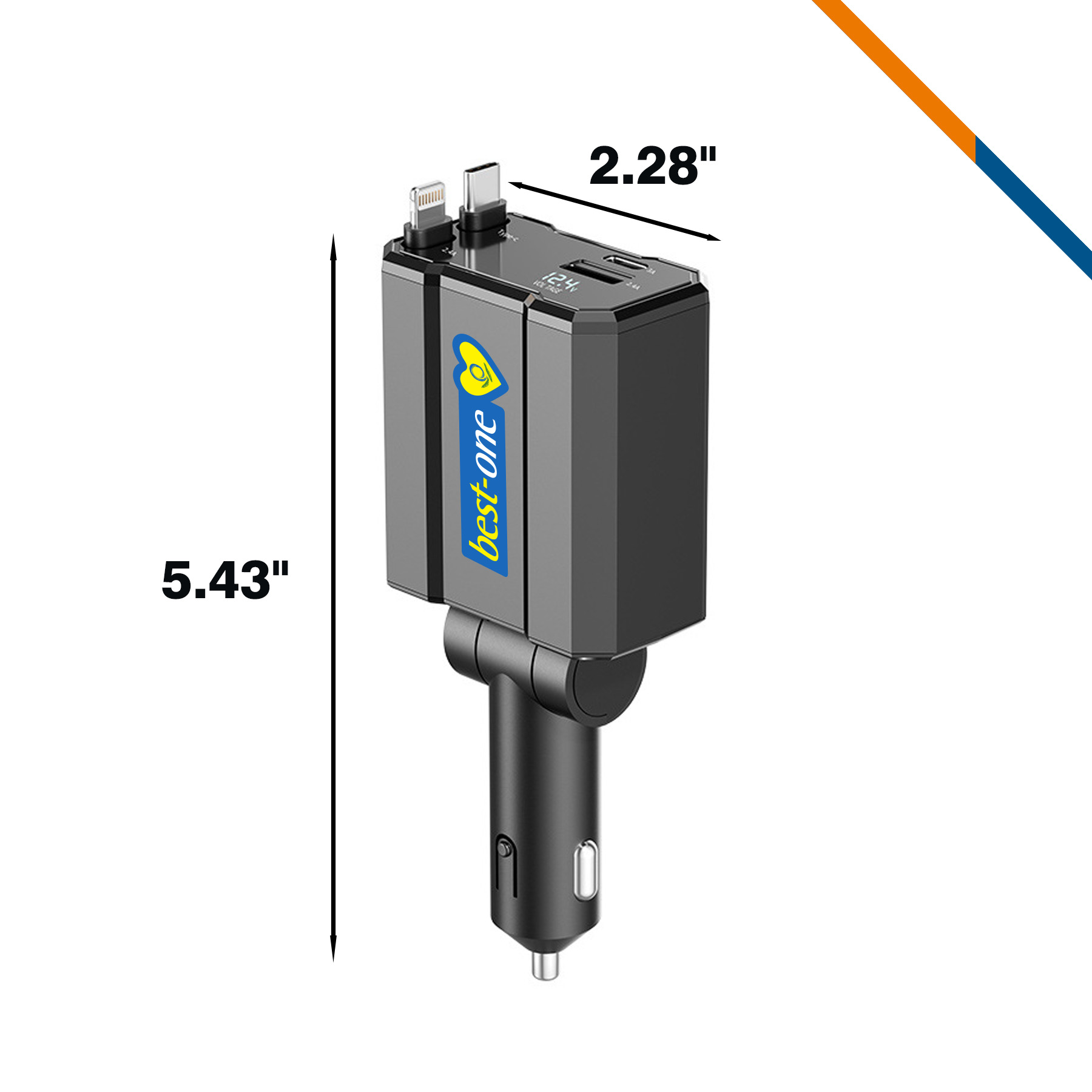 Moxly 4in1 Fast Charging Car Charger 4