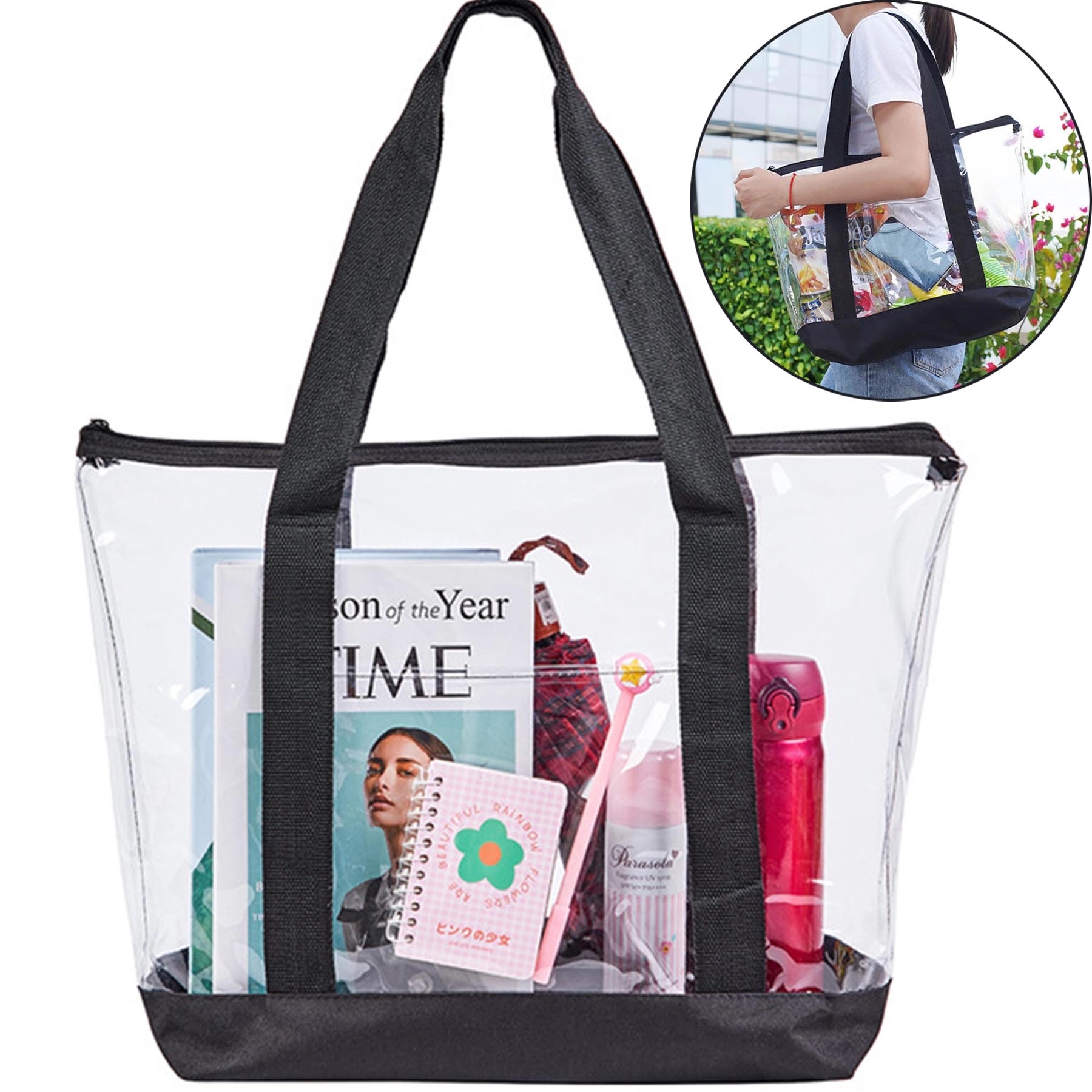 Clear Tote Bag For Beach, Stadium 3