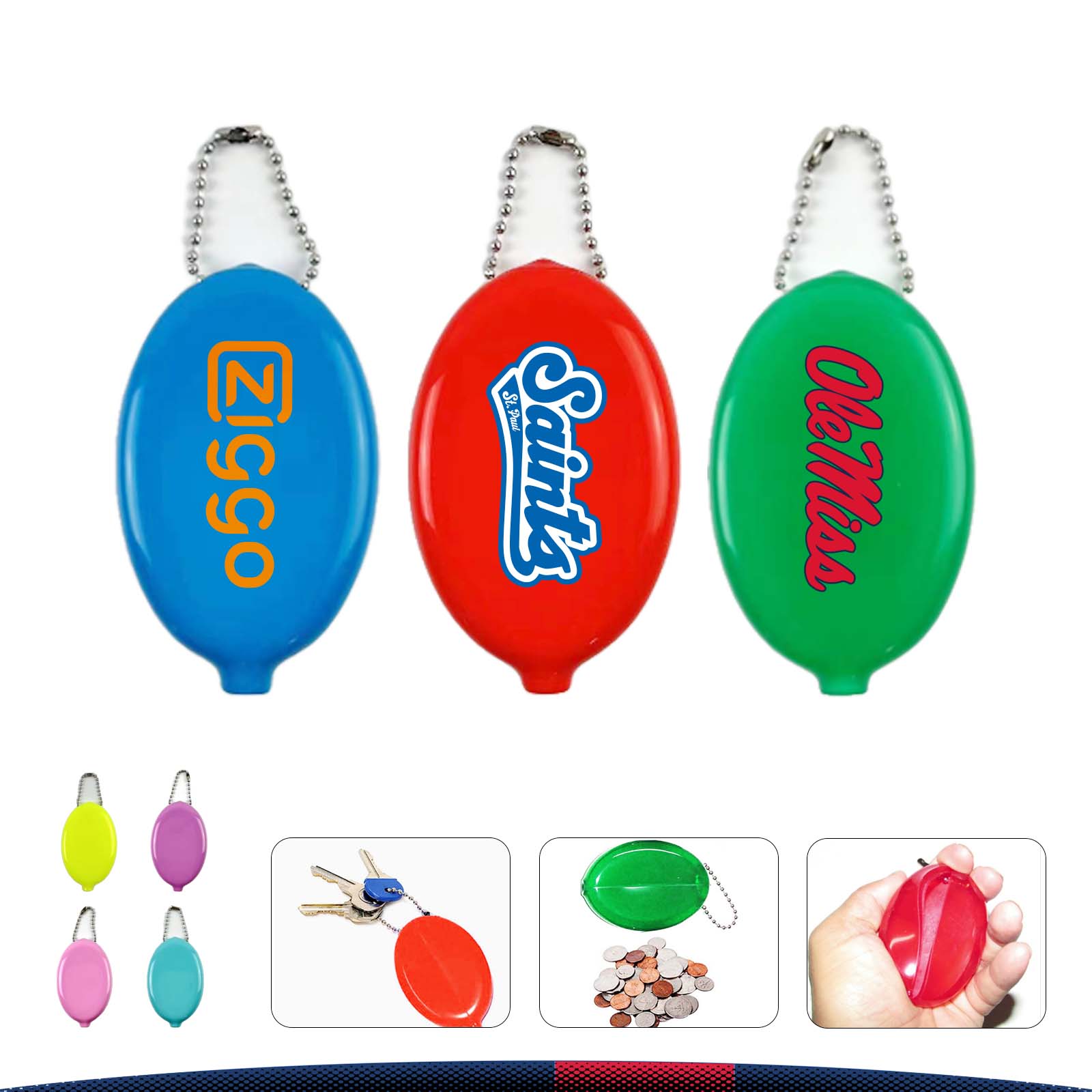 Oval Squeeze Coin Bag 7