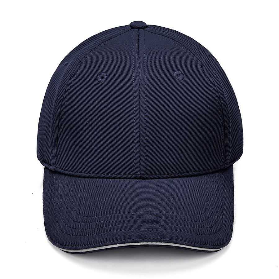 Stock Solid Color Polyester Ottoman 6 Panel Cap, Double 11