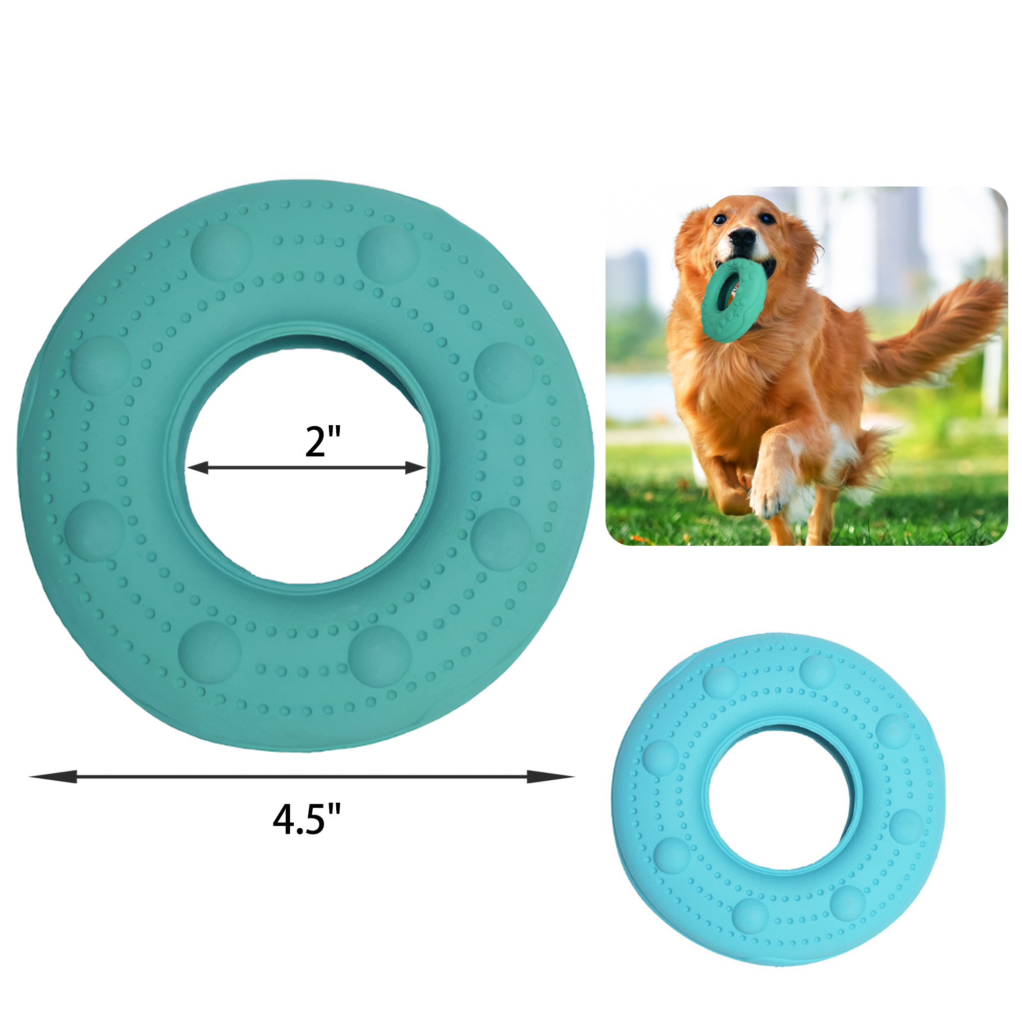 Safe Rubber Donut Pet Toy 3