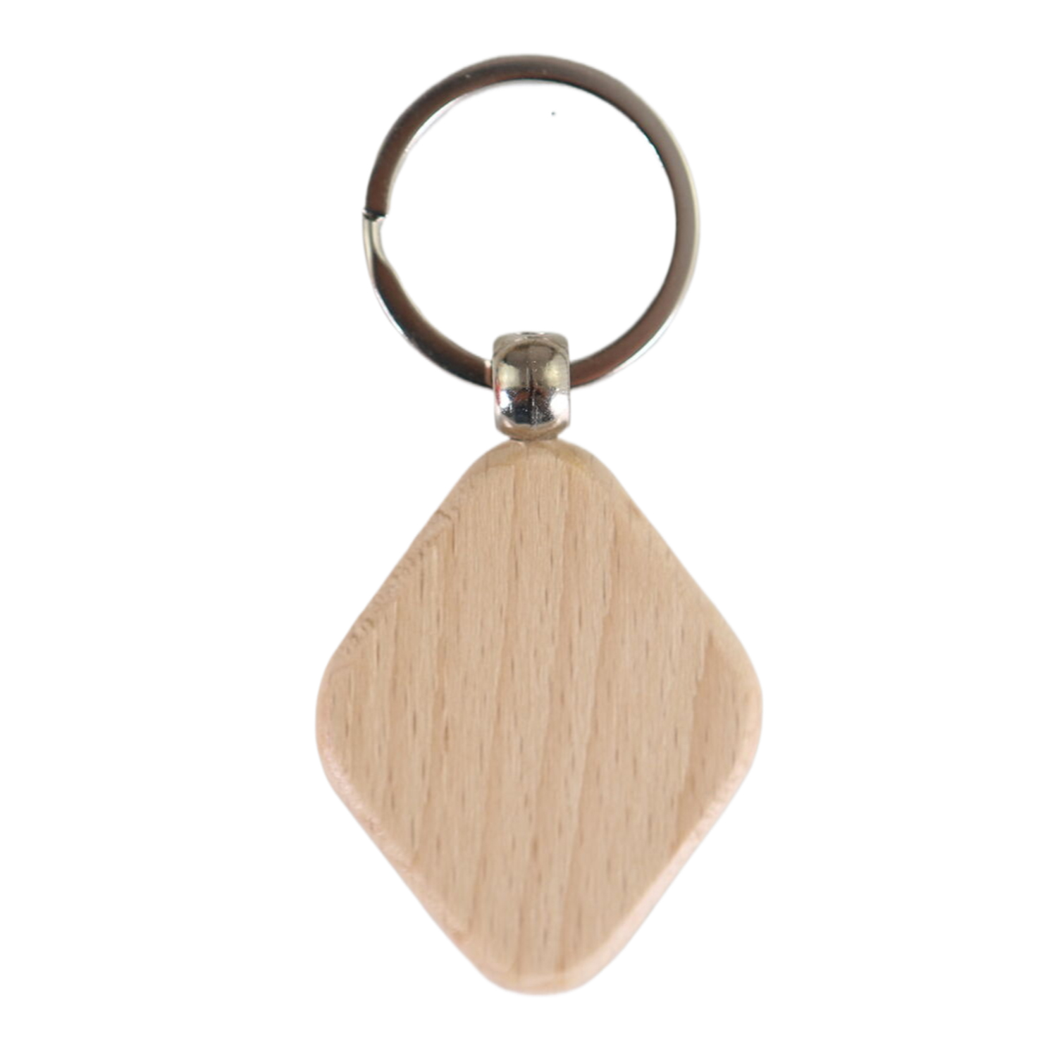 Wooden Diamond Shape Keychain 1