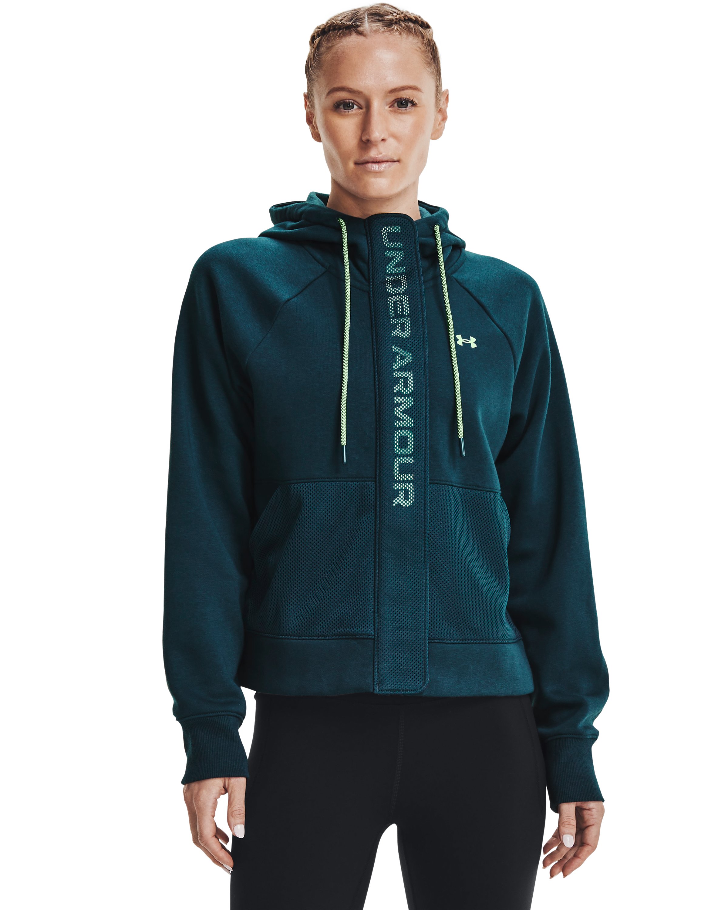 Women's UA Rival Fleece Mesh Full-Zip Hoodie  5