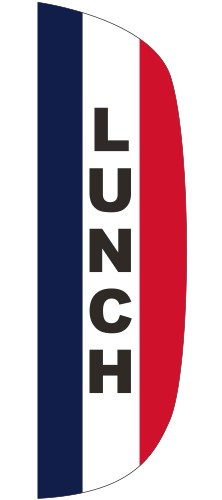 "LUNCH" 3' x 10' Message Flutter Flag 1