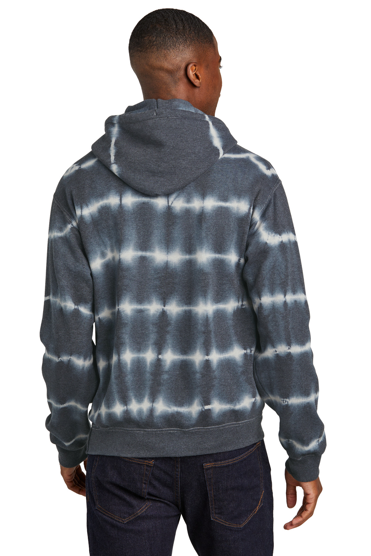 Port & Co Allover Stripe Tie-Dye Fleece PC143 35