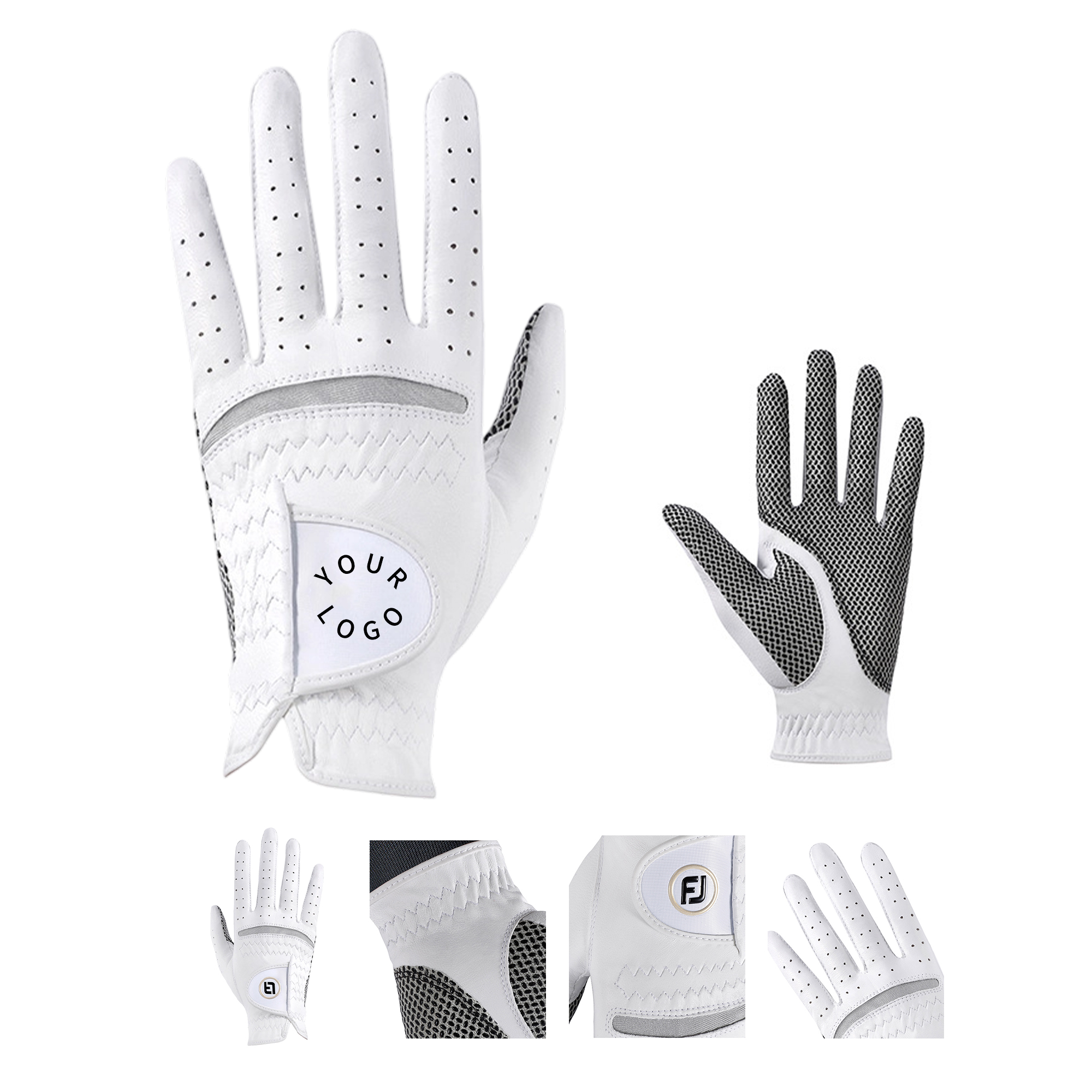 Super Fiber Golf Glove With Lycra Panel And Hook Loop Closure 7.5" Length 3