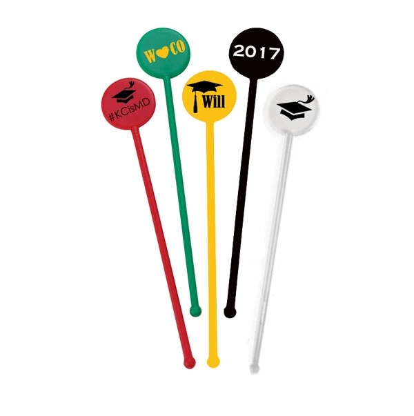 Plastic Cocktail or Coffee Stir Sticks with Round Top 3