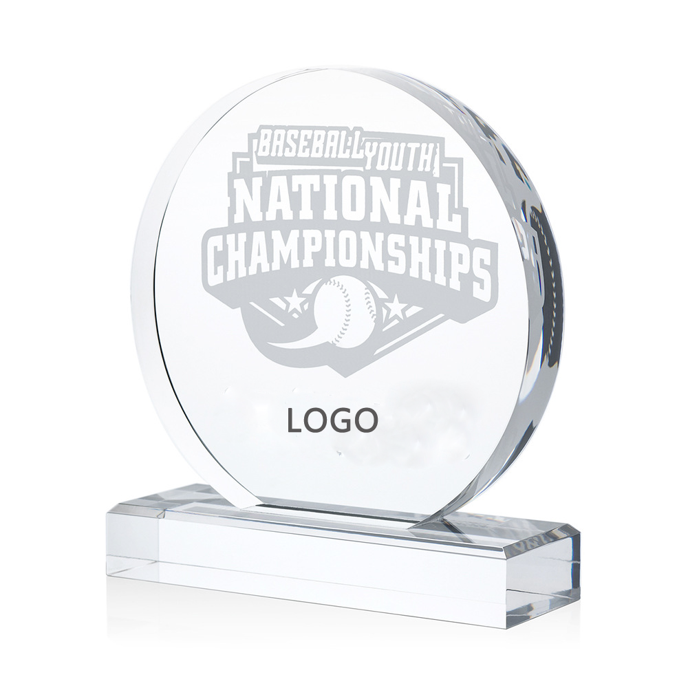 7.87" Round Cosmic Acrylic Award w/ Silver Base 3