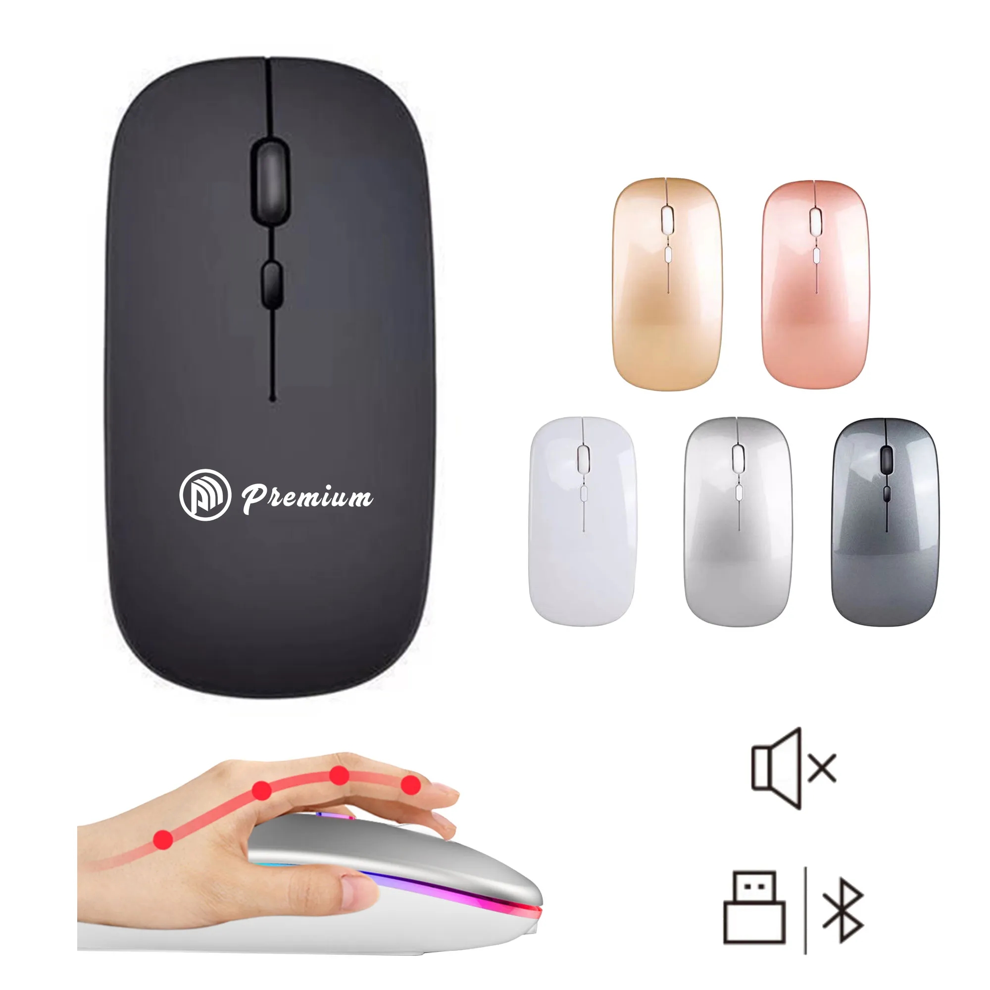 Rechargeable Luminous Office Mouse 3