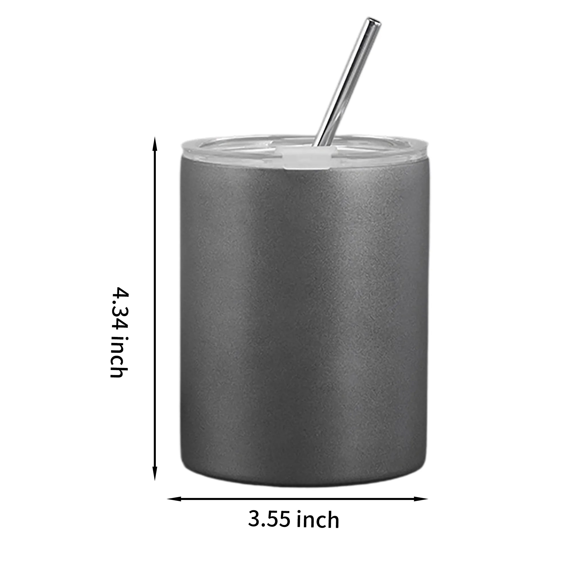 Stainless Steel Coffee Cup with Straw 2