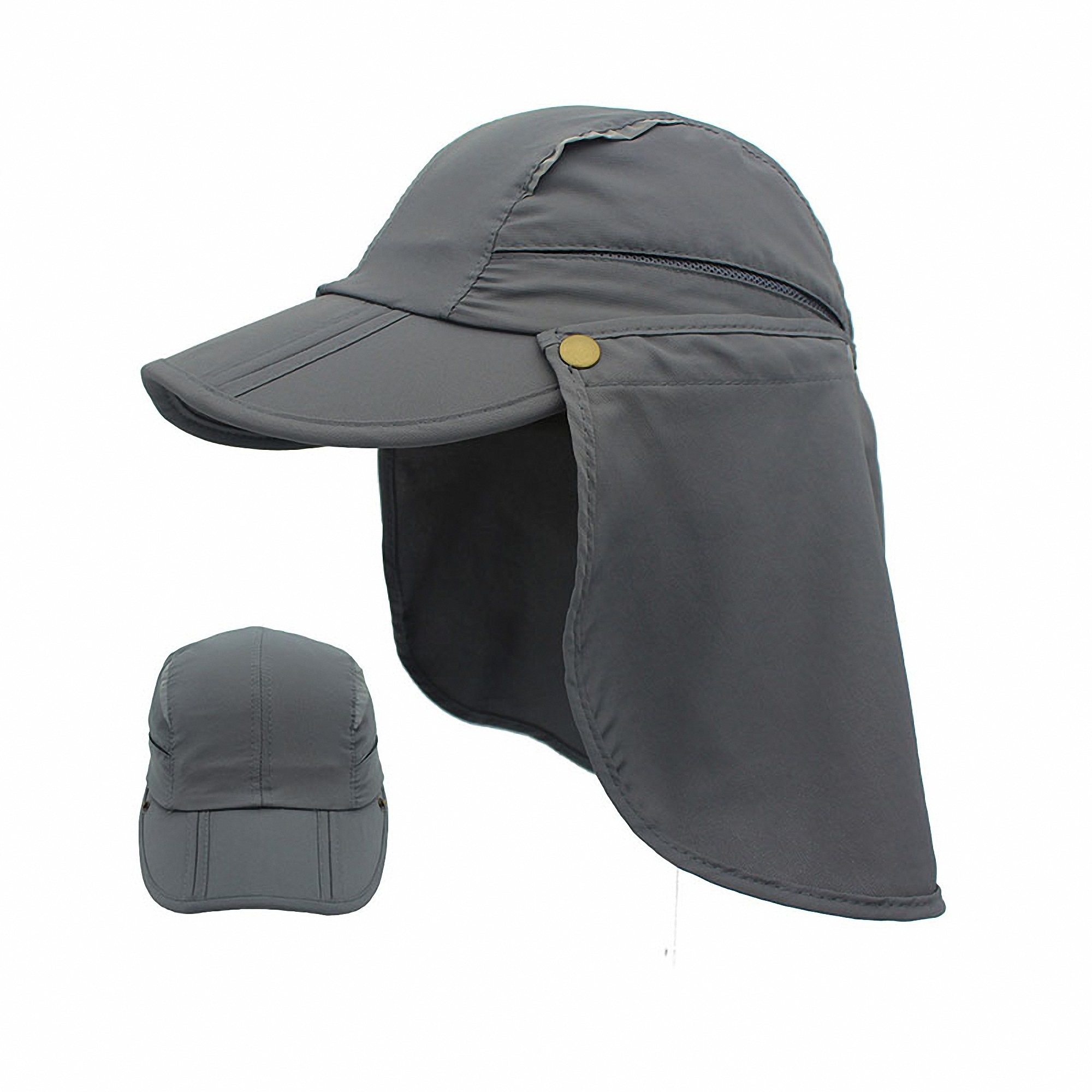 Quick Dry Baseball Cap with Detachable Face and Neck Cover 3