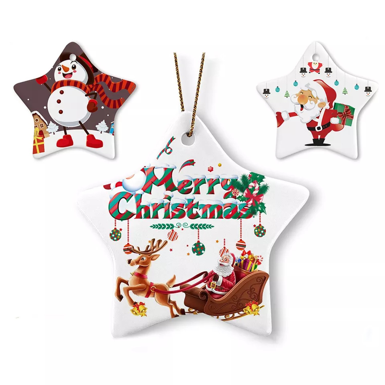 Star Ceramic Christmas Ornament 3