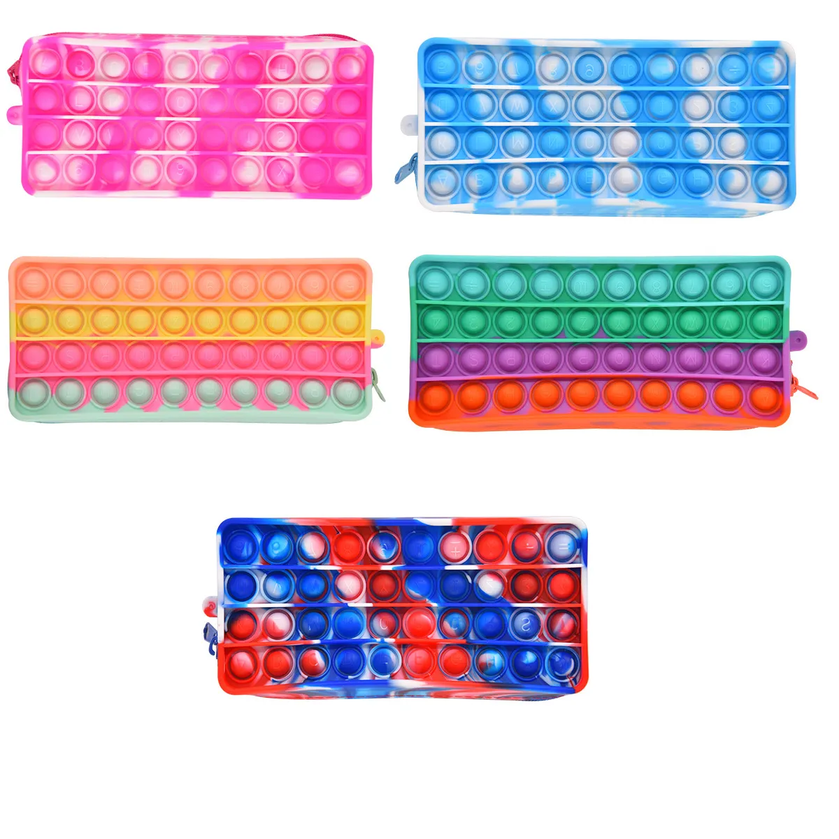 Pencil Case Sensory Silicone Bubble Toy Stationery 1