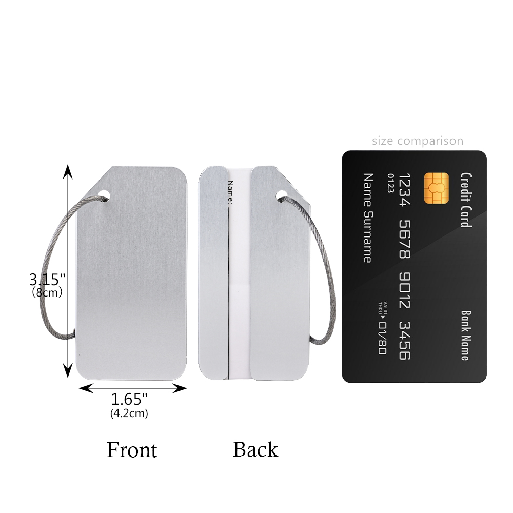 Aluminum LUGGAGE Tag with Name Card 2