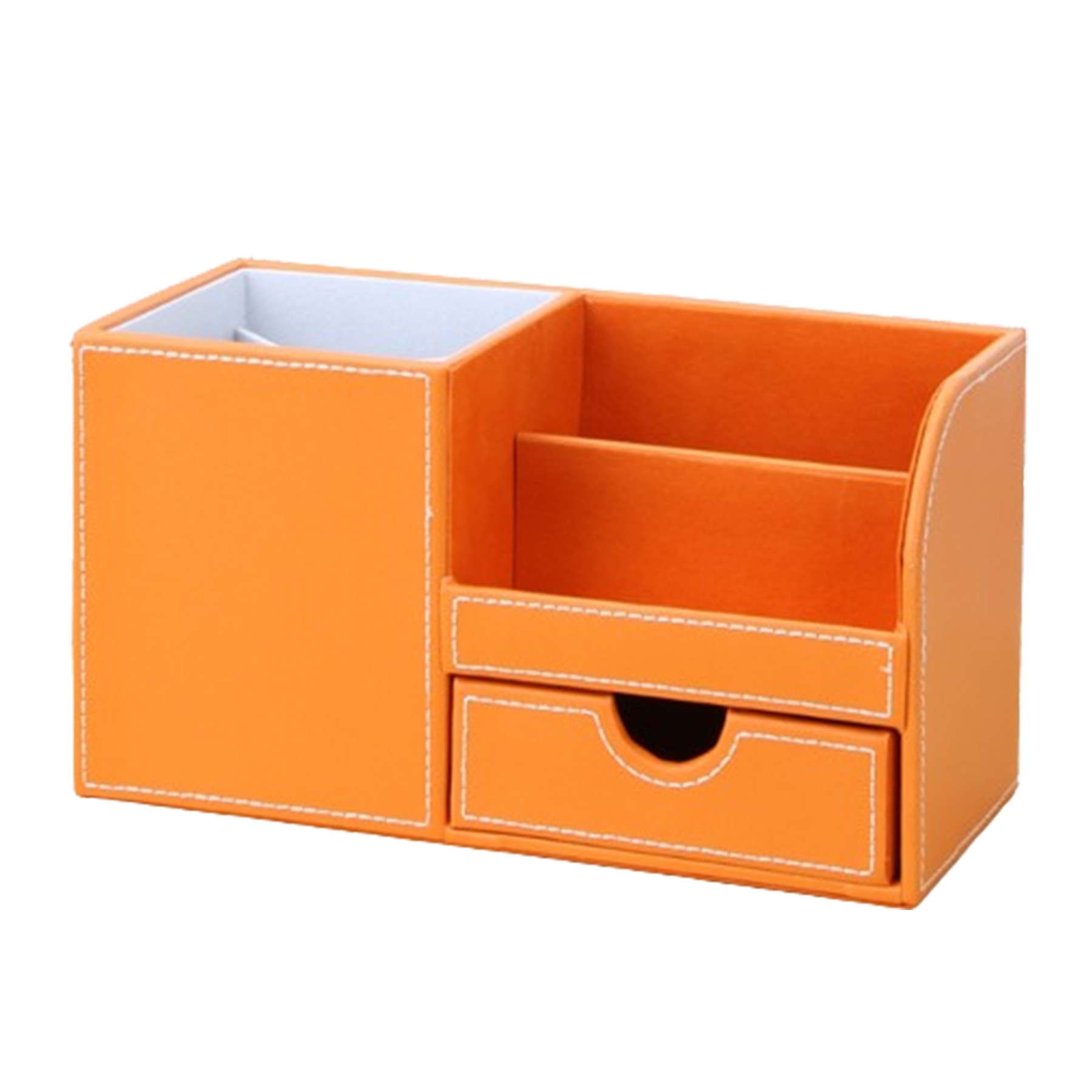 Leather Multi-Purpose Desk Top Pen Holder Organizer 3
