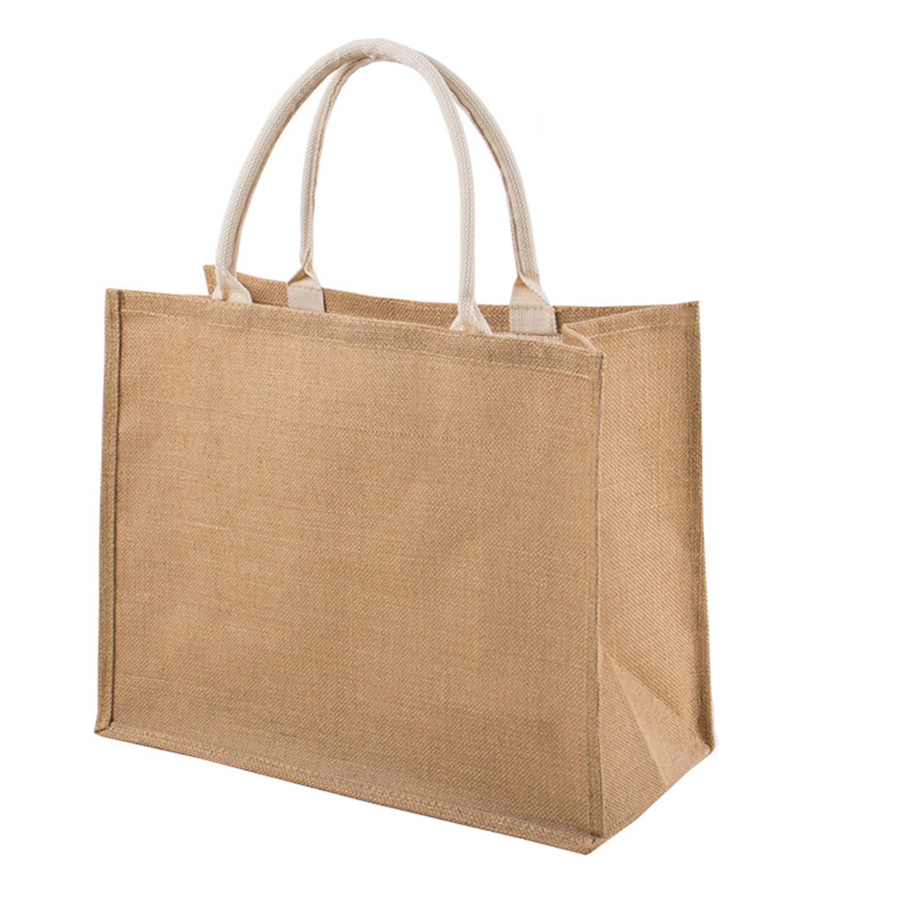 Customizable Blank Burlap Tote bag, custom tote bag with logo imprint 6