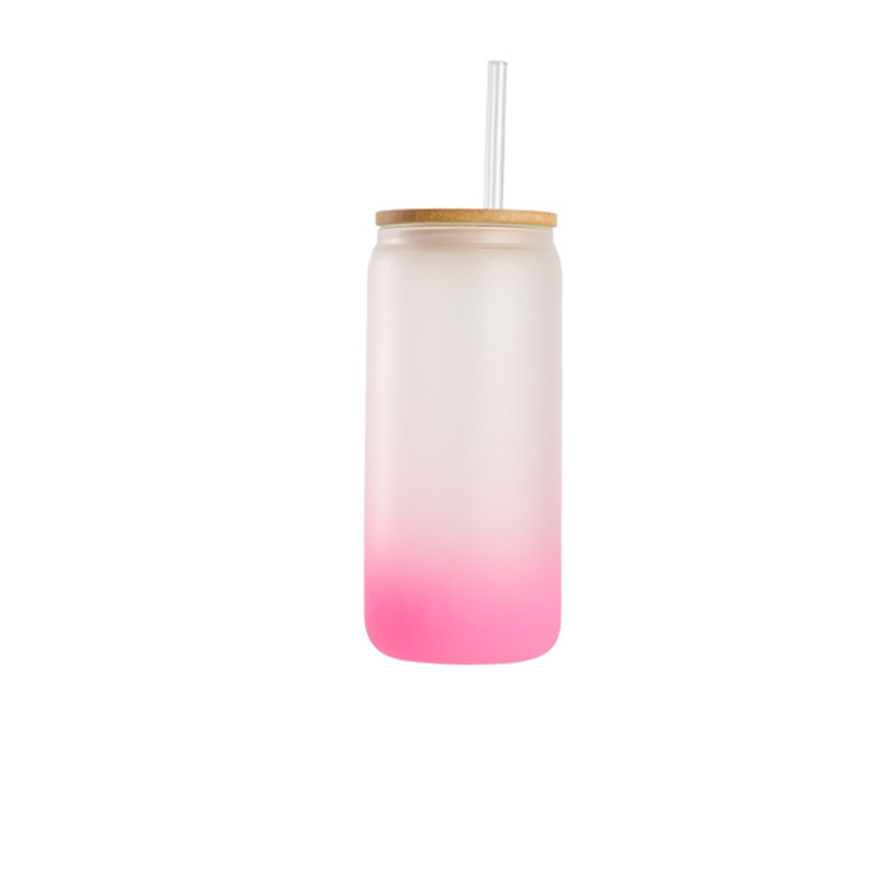 16 OZ Frosted Gradient Water Bottle With Straw 4