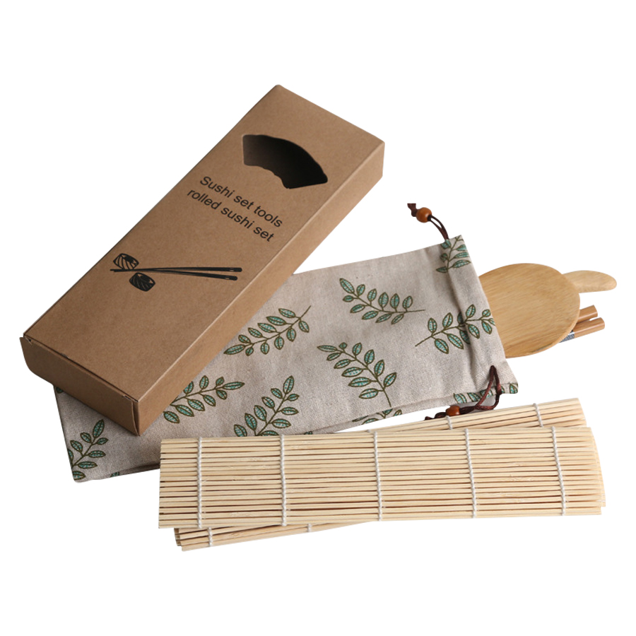 Bamboo Sushi Making Kit with Rolling Mat, Chopsticks and More 9