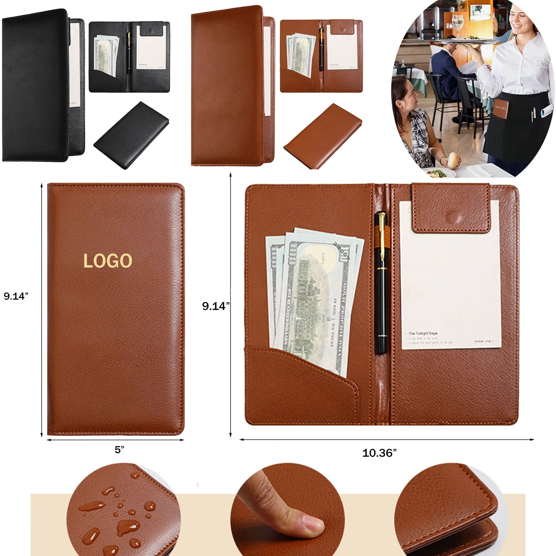 PU Leather Magnetic Check Presenter 2