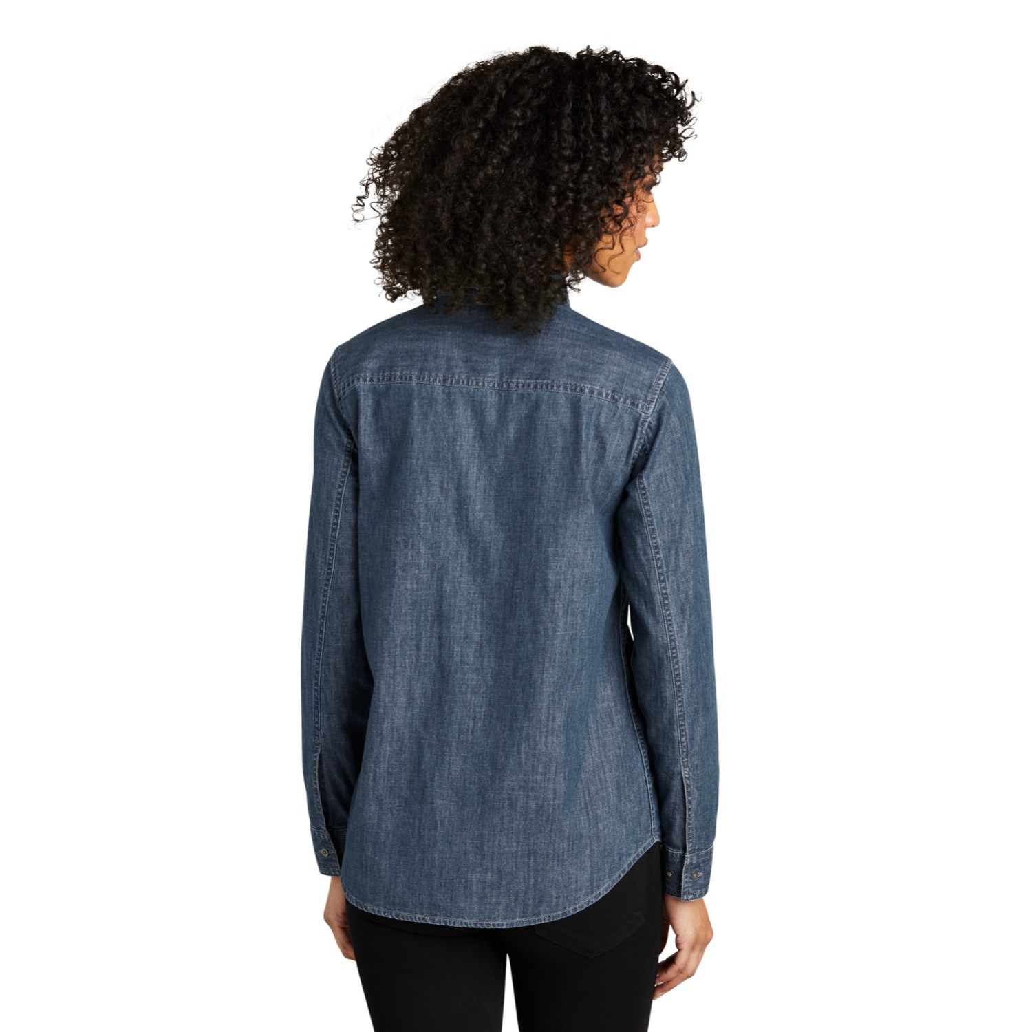 Port Authority Ladies Long Sleeve Perfect Denim Shirt 5.4 oz 5