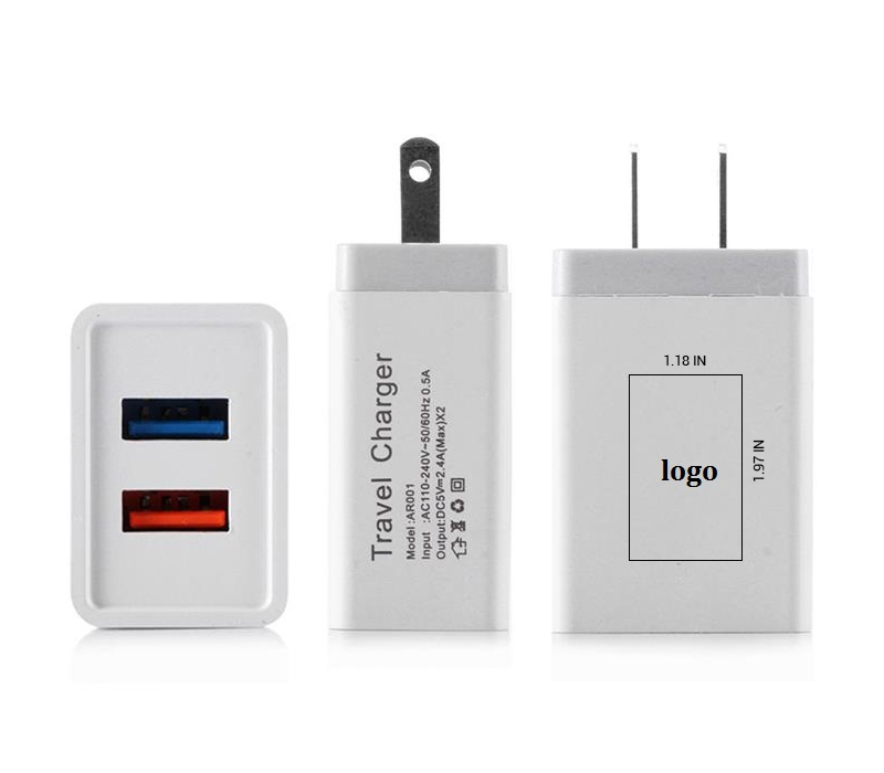 Dual Port USB Wall Plug Charger 3