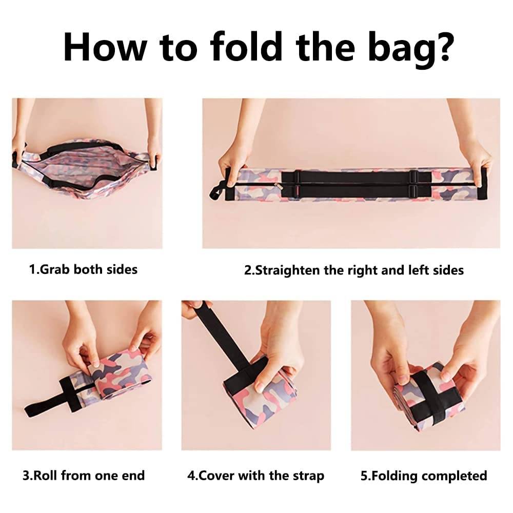 Reusable Shopping Bag Foldable Grocery Storage Tote 9