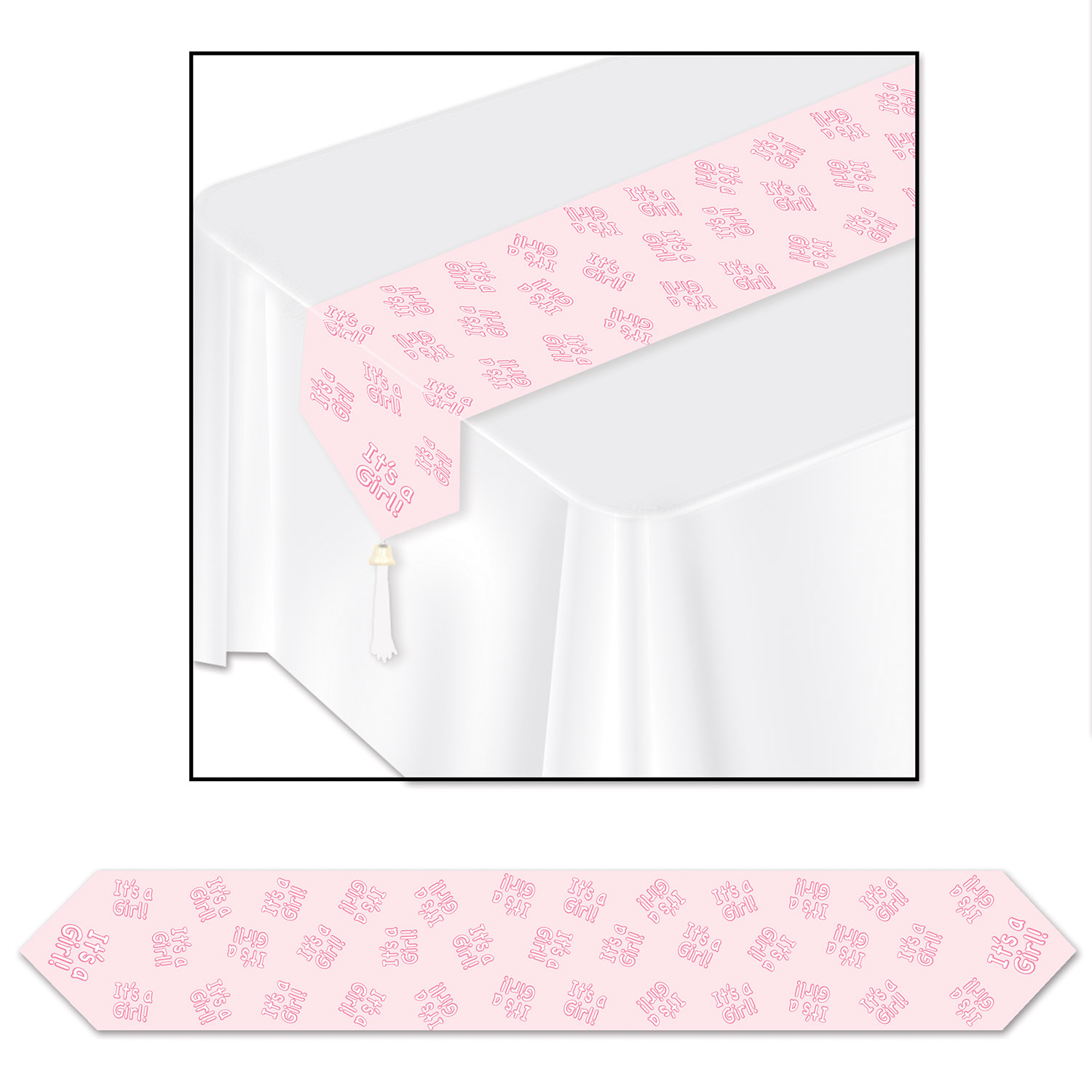 Printed It's A Girl! Table Runner