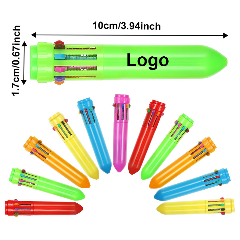 10-in-1 Mini Shuttle Plastic Ballpoint Pens 1
