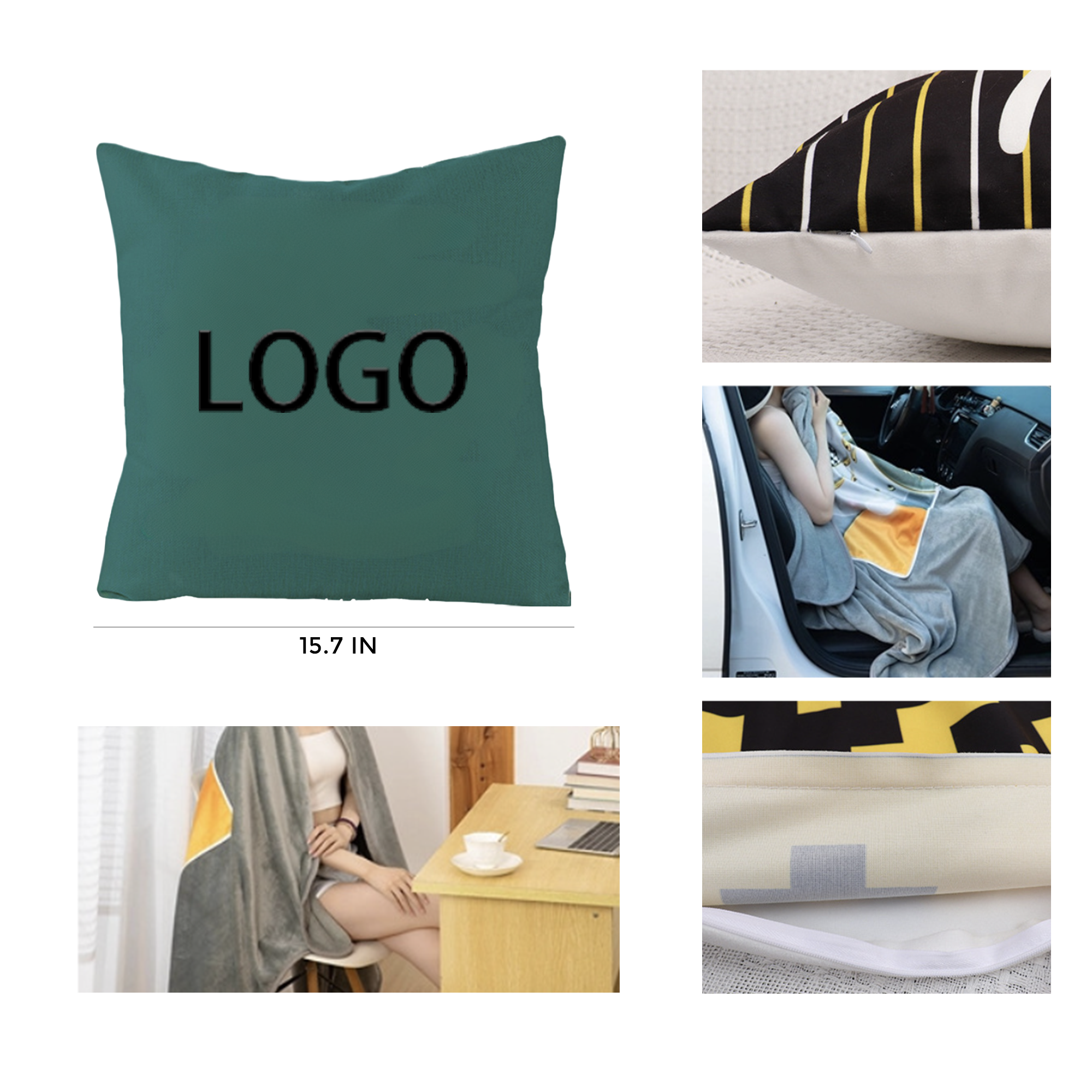 MOQ 10 PCS Stylish Canvas Throw Pillow 2
