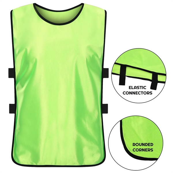 Adult & Kids' Polyester Training Pinnie with Elastic Side 3