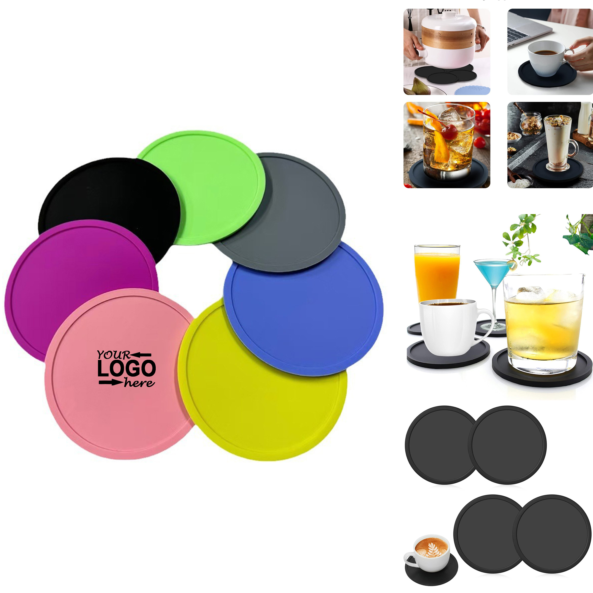 Round Silicone Coasters 1