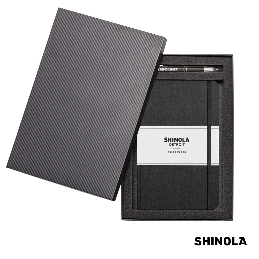 Shinola® HardCover Journal/Clicker Pen Gift Set - (M) 2