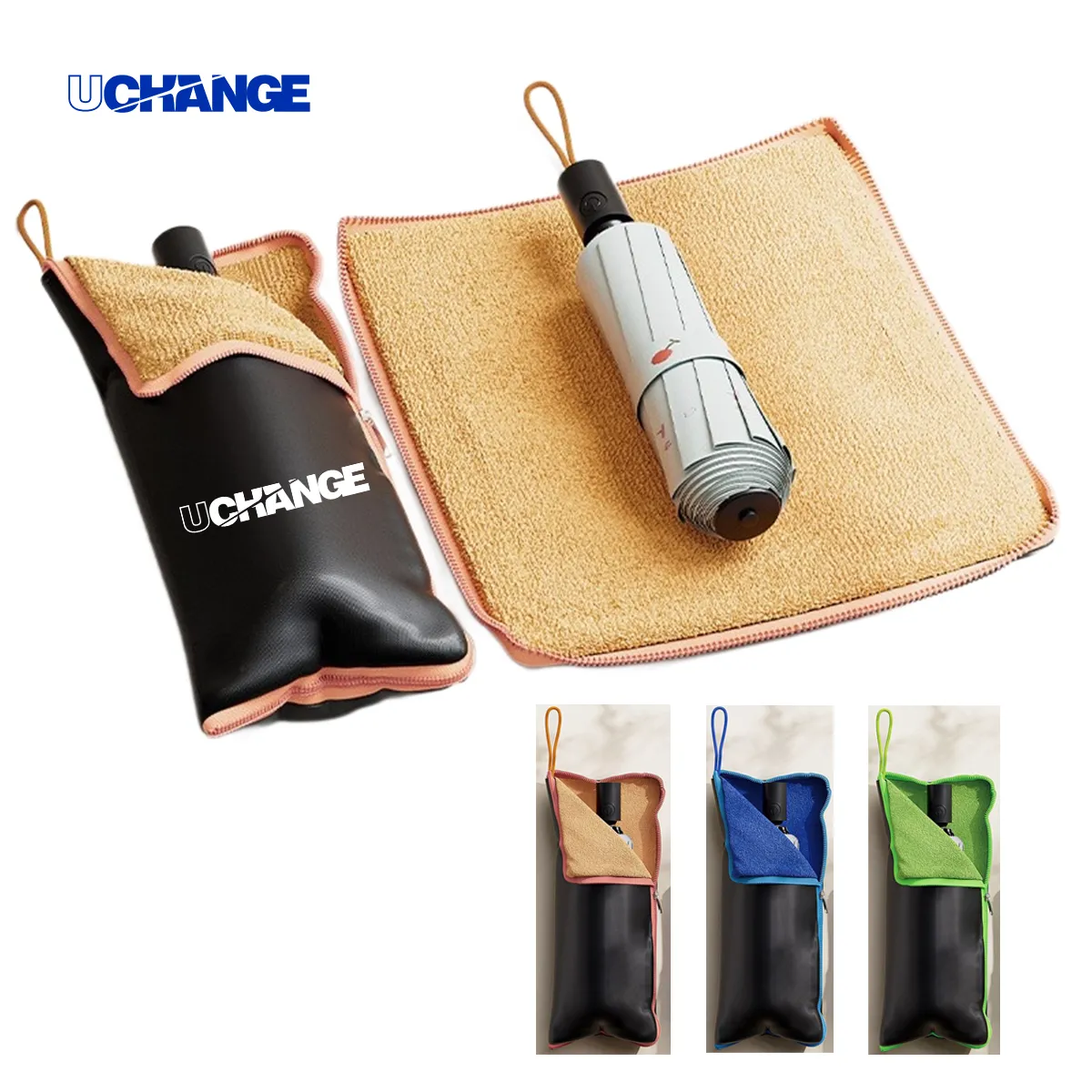 Absorbent Umbrella Pouch With Zip Mat & Carry Loop 3