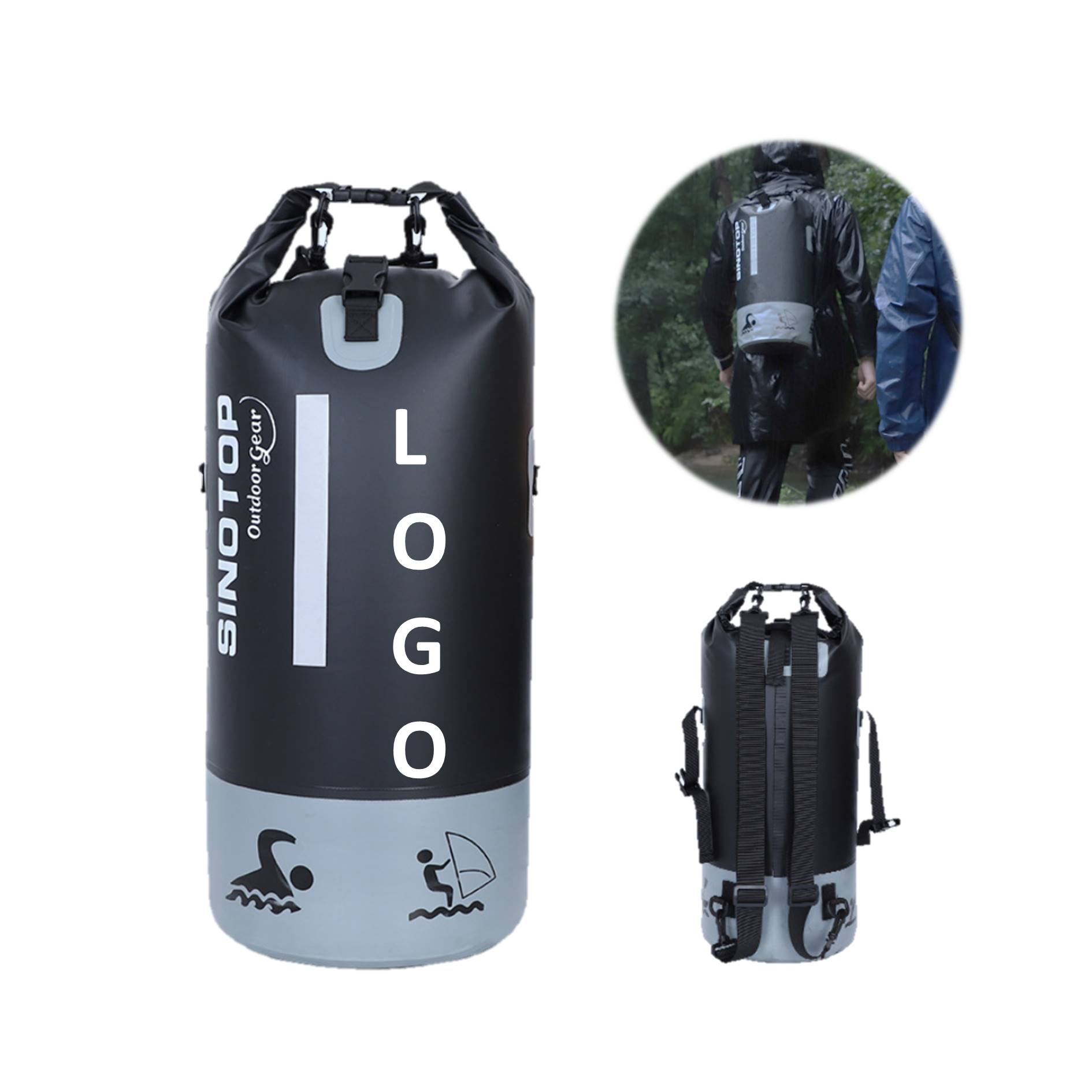 Waterproof Bucket Bag Drifting 30L Backpack 3
