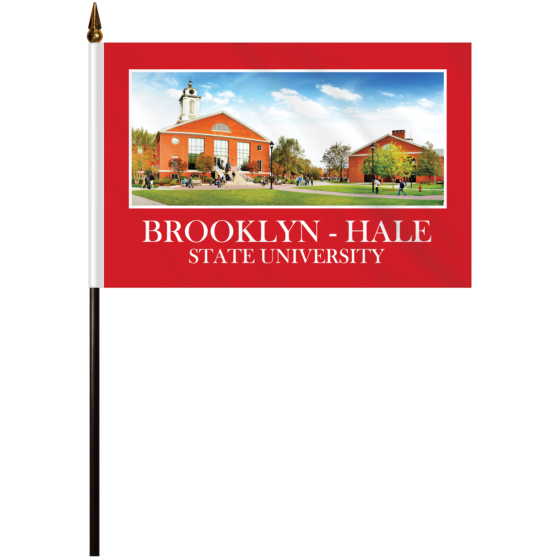 6" x 9" Single Reverse Polyester Stick Flags 11