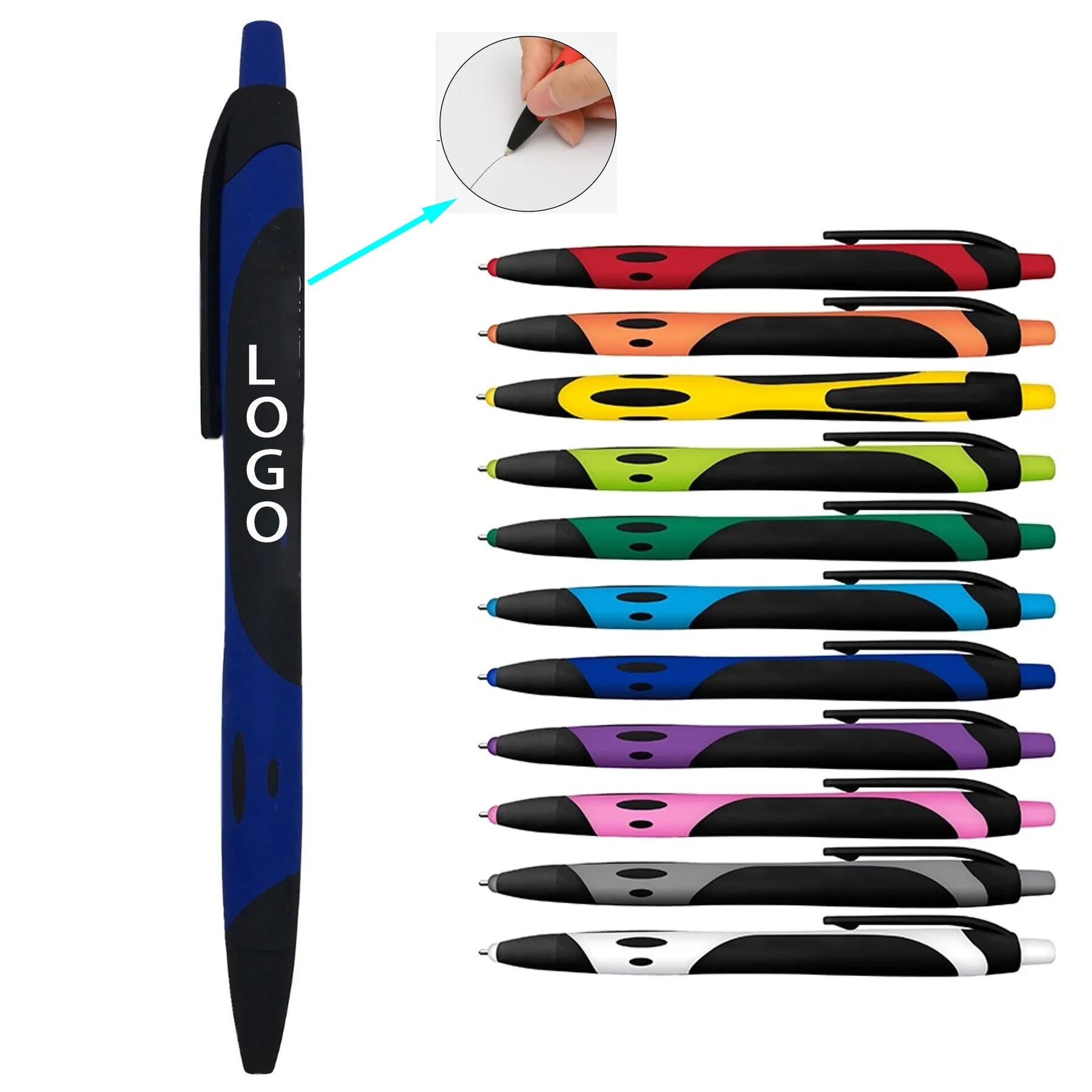 Gel-Sport Soft Touch Rubberized Hybrid Ink Gel Pen 12