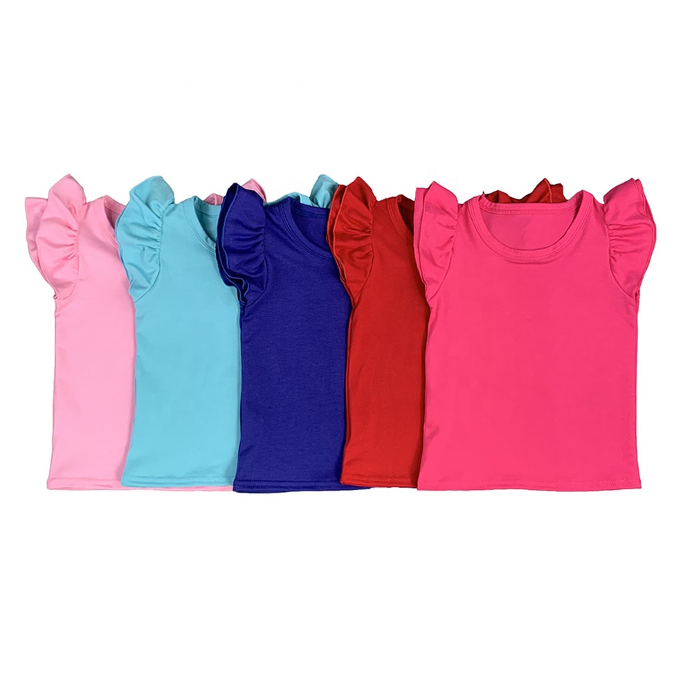 Kids Girl Ruffle Sleeve Shirts 7