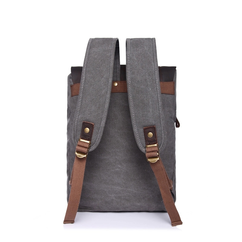 Premium Canvas Leather backpack,Laptop Backpack 5