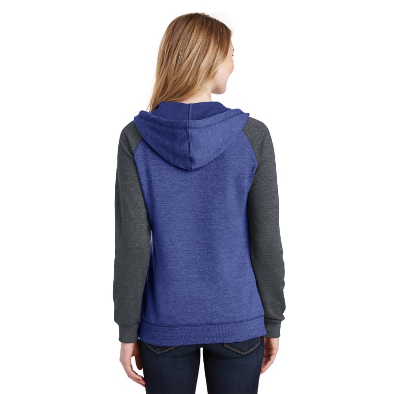 District Women's Lightweight Fleece Raglan Hoodie. 10