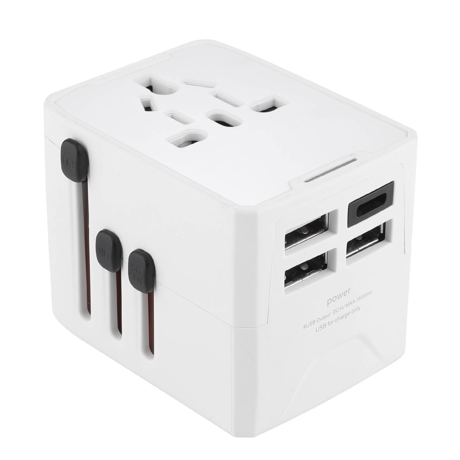 3 USB A and 1 Type C Universal Travel Adapter 7