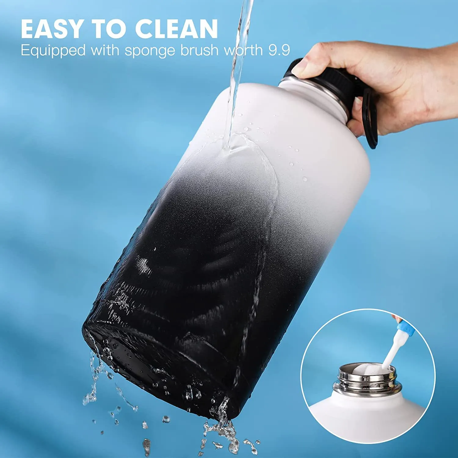 One Gallon Water Bottle Insulated, custom water bottle with logo imprint 4