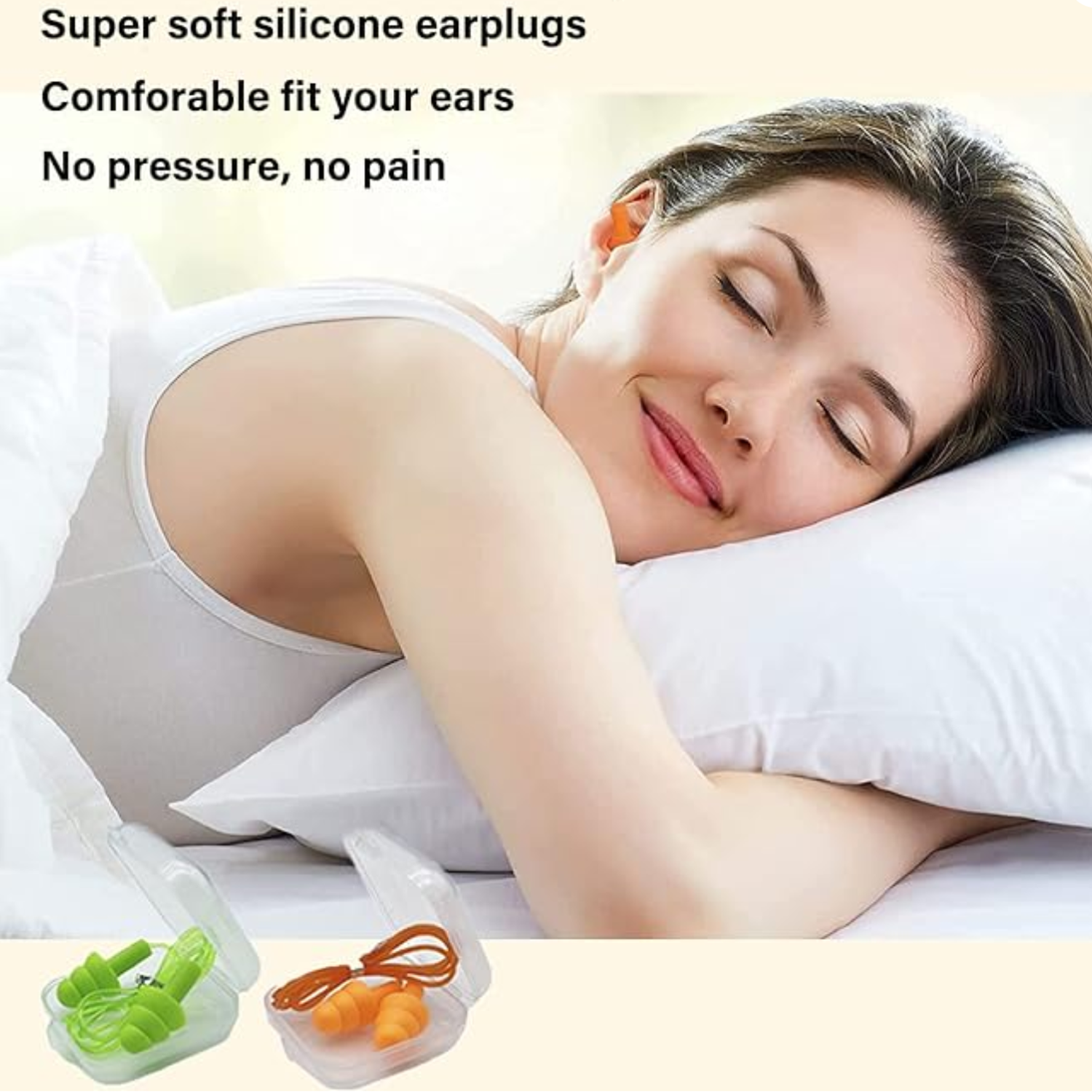 Reusable Silicon Sleep Noise Reducing Earplugs 3