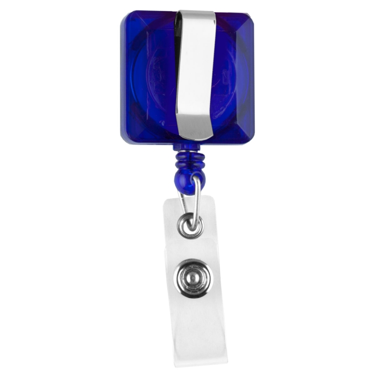 "Kent VL" 30" Cord Square Retractable Badge Reel and Badge Holder with Metal Slip Clip Attachment 13