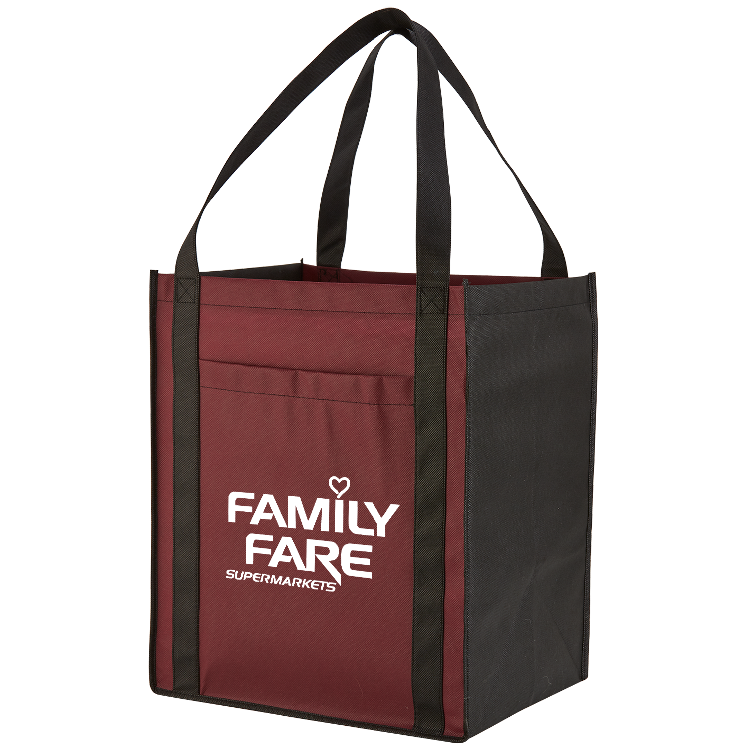Large Non-Woven Grocery Tote Bag w/ Pocket 10