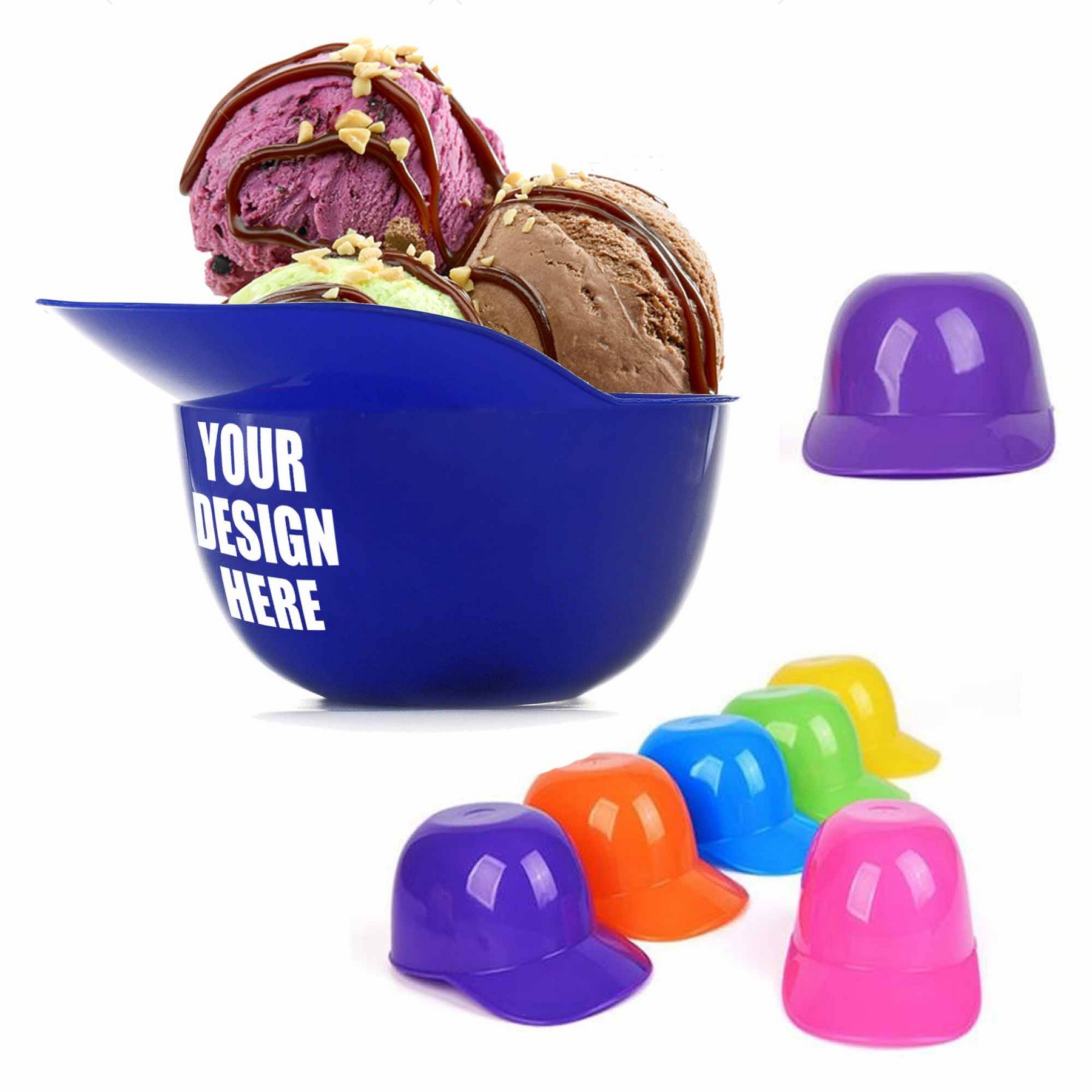 Plastic Baseball Helmet Cups for Birthday Party Dessert Serving Supplies 8