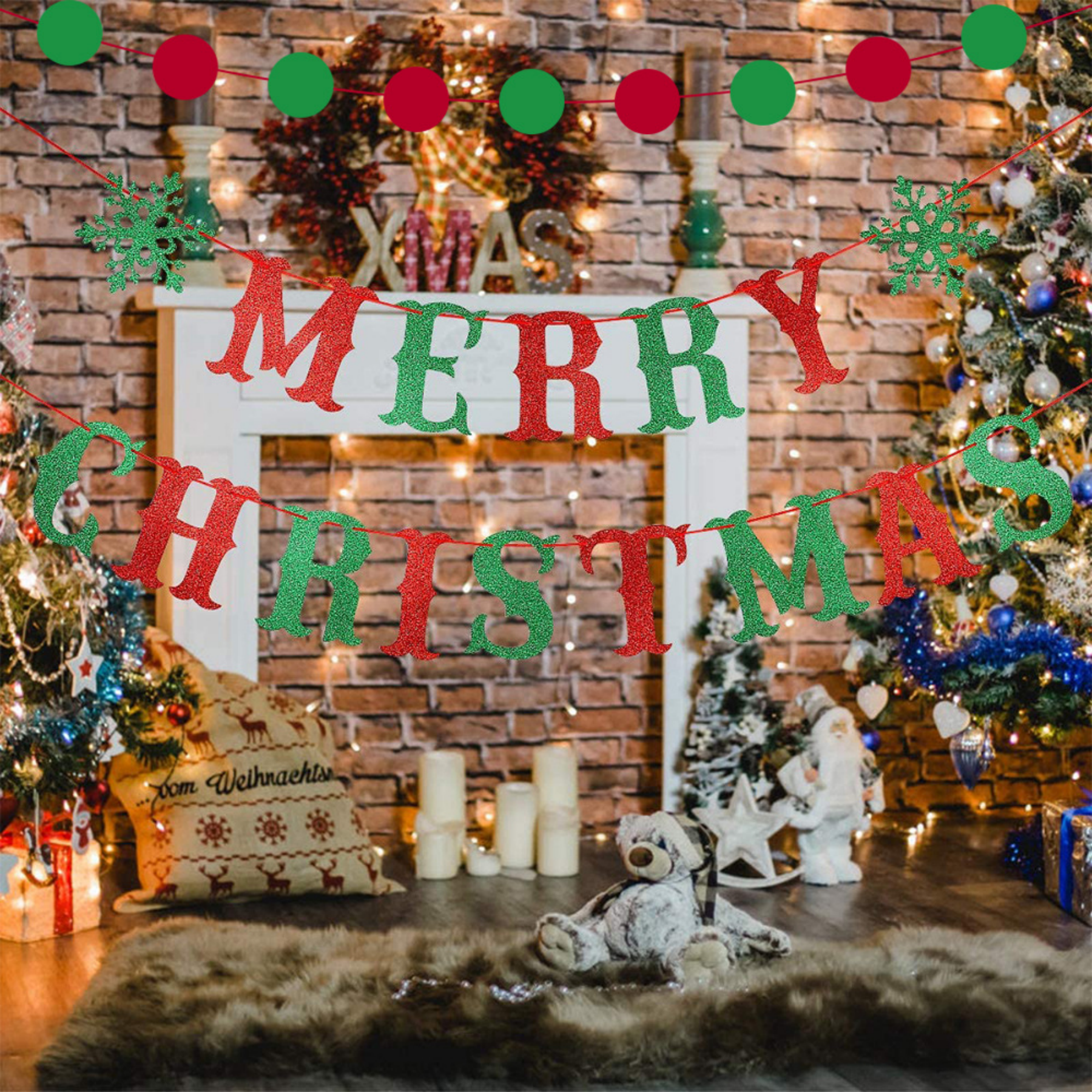 Xmas Banner Christmas Holiday Party Decorations Indoor 3